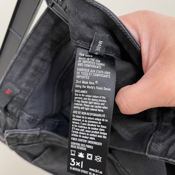 3X1
W2 Mid-Rise Distressed Skinny Jeans, Black Fade size 24 - Picture 9 of 10